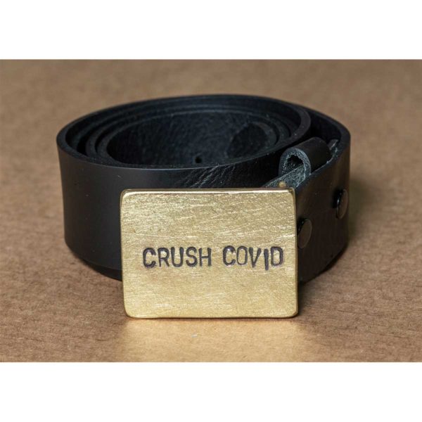 Crush COVID Belt Buckle