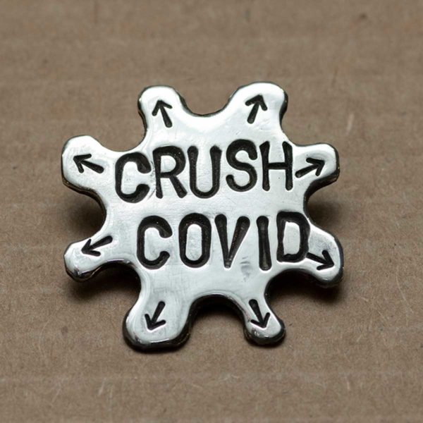 Crush Covid Pin (Wiggly)